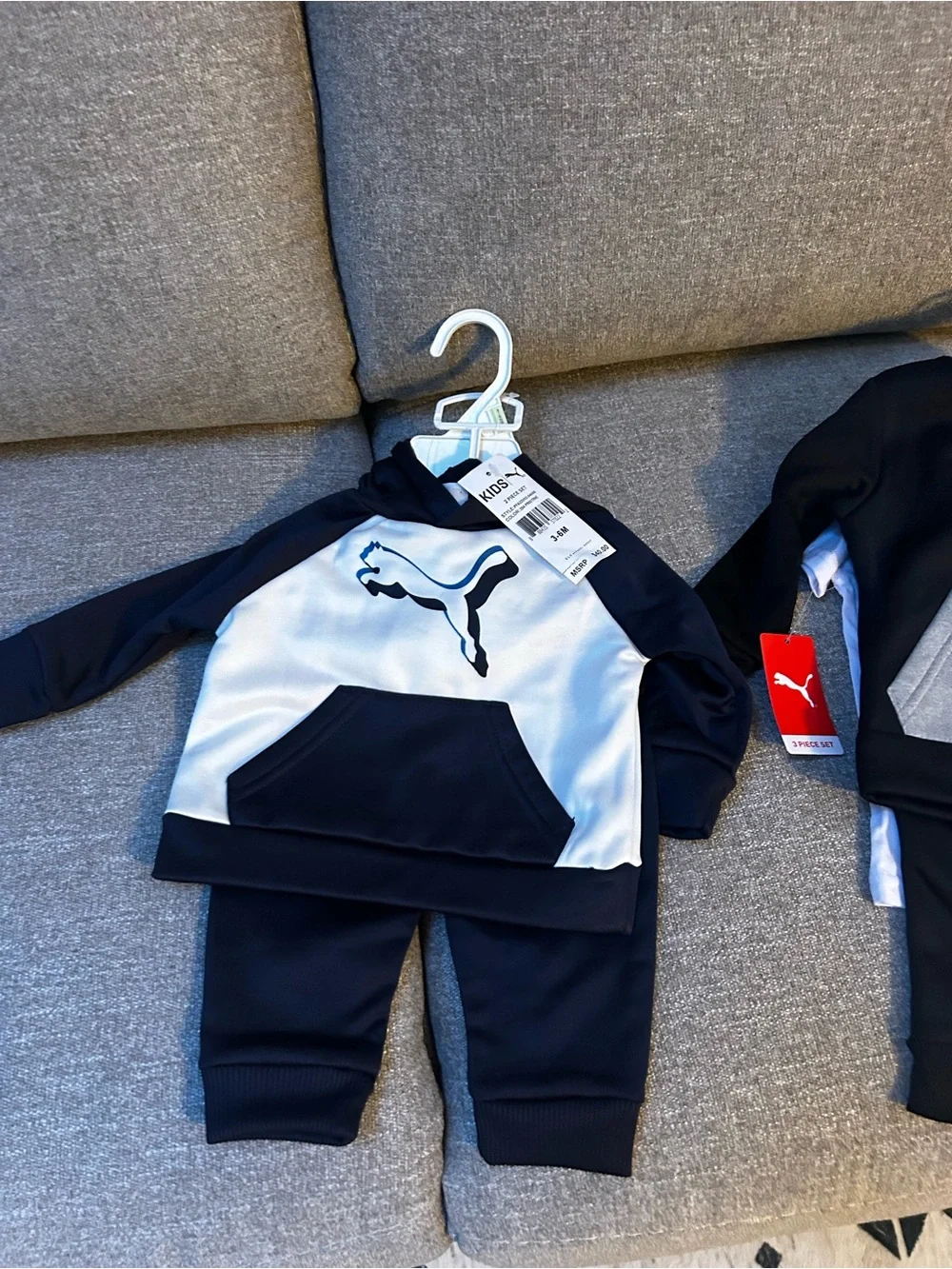 Puma Black & Gray Hoodie and Joggers Kids Set - Picture 7 of 7